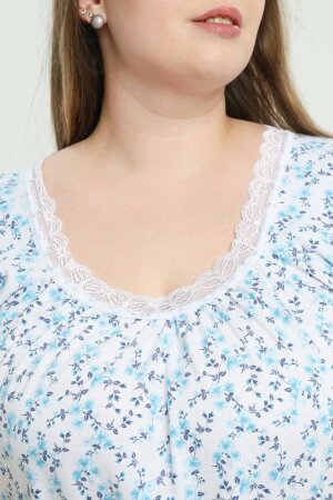 Сорочка Фламинго голубой василек кулирка