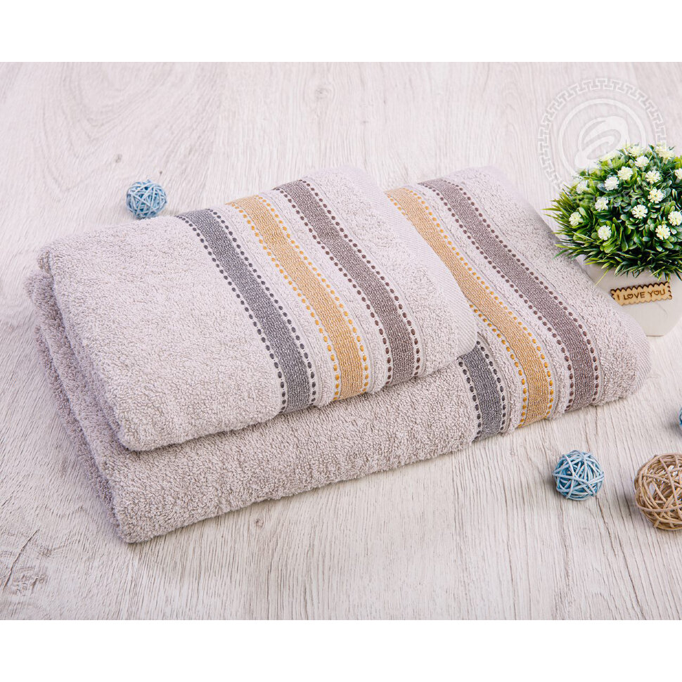 Набор полотенец Ренессанс серый, 500г/м