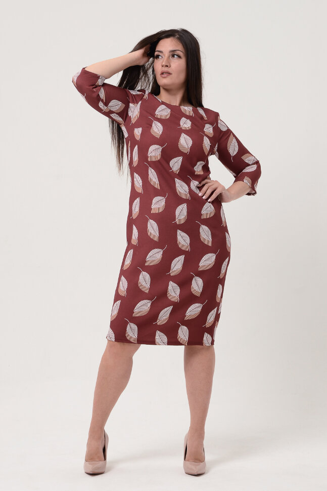 Платье женское 20656 бордовый