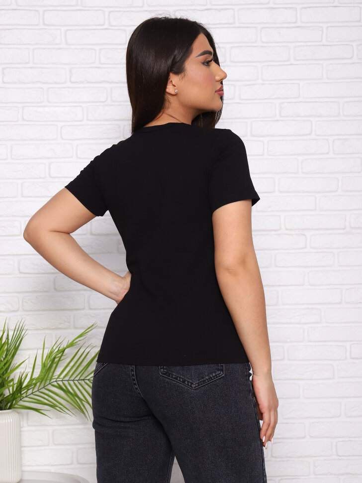 Миледи чёрный футболка женская