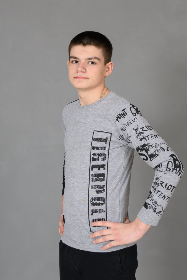 Детский лонгслив для мальчика 83019 меланж