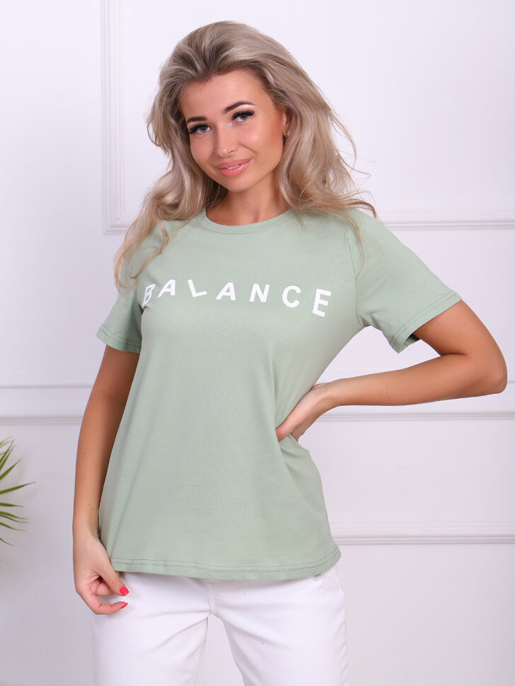 Баланс олива футболка женская
