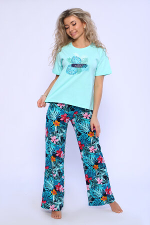 Женский костюм с брюками 71102 ментол