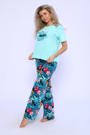 Женский костюм с брюками 71102 ментол