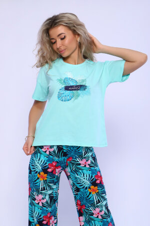 Женский костюм с брюками 71102 ментол