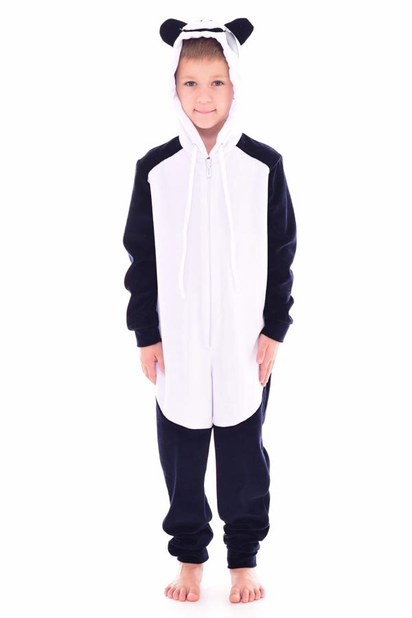 Пижама детская кигуруми панда 7-269 (темно-синий)