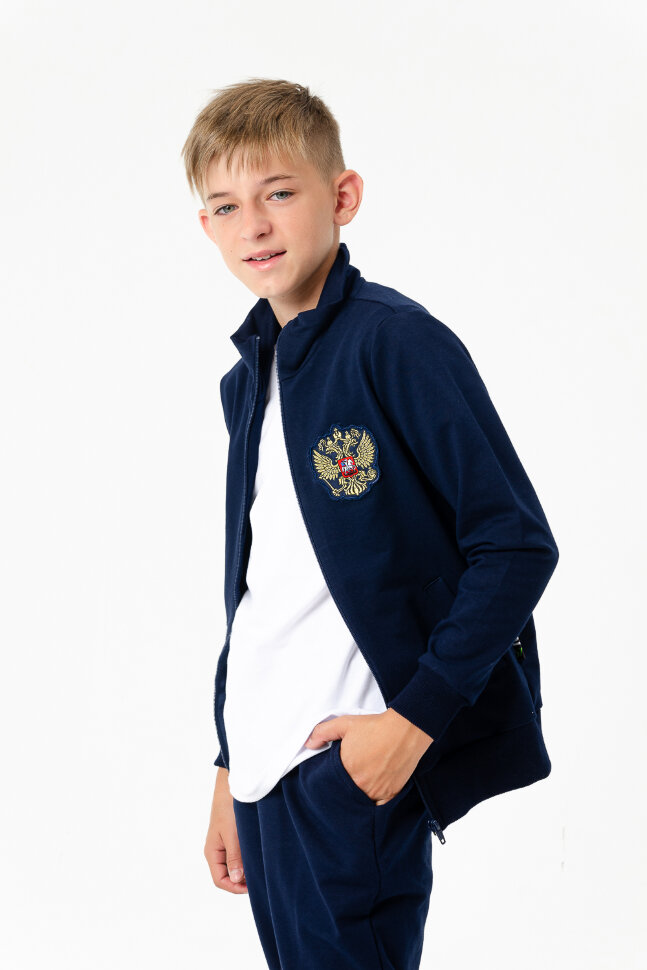 Детский костюм с брюками Россия Темно-синий