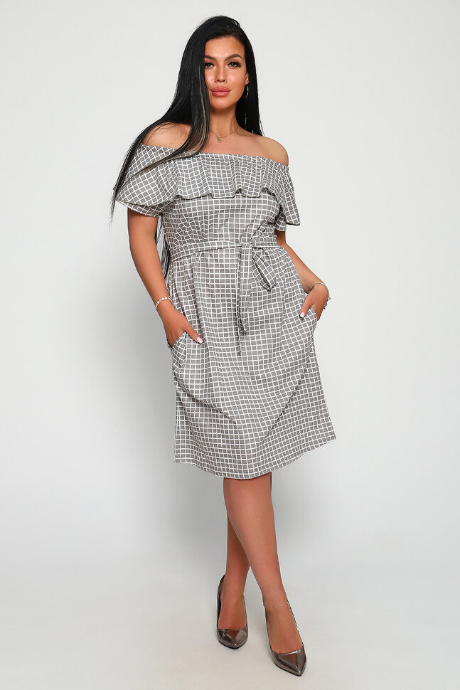 Платье женское 71064 серый