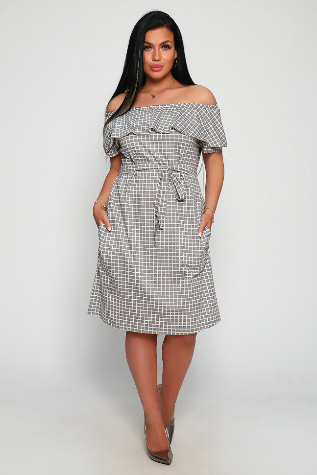 Платье женское 71064 серый