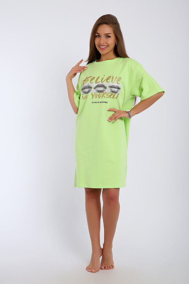Платье женское ЕПЛ-1062 салатовый