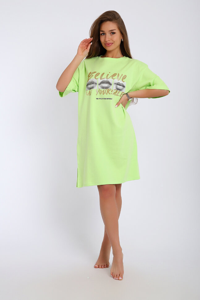 Платье женское ЕПЛ-1062 салатовый