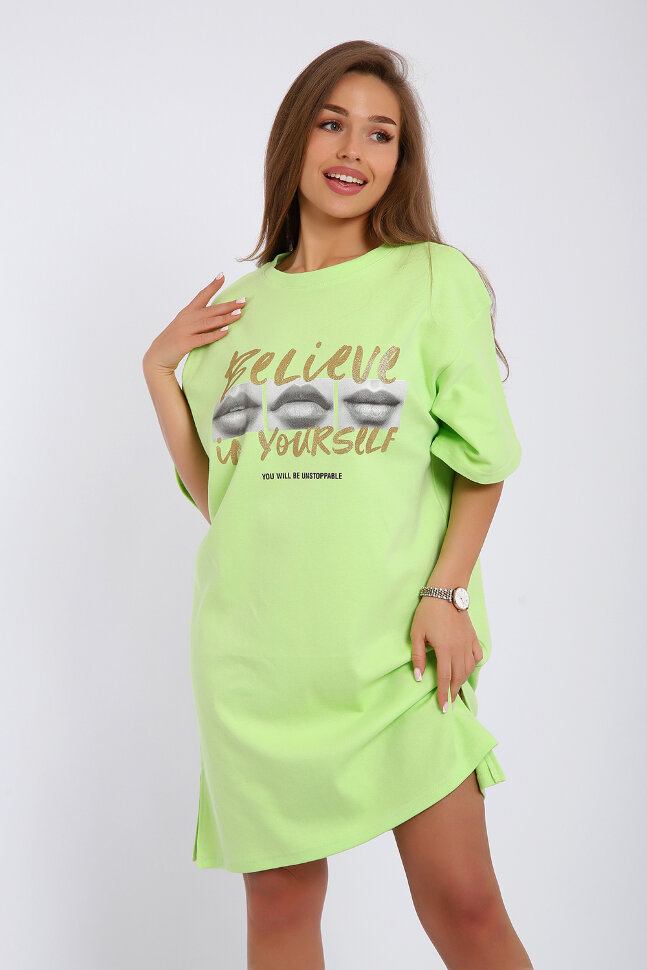 Платье женское ЕПЛ-1062 салатовый