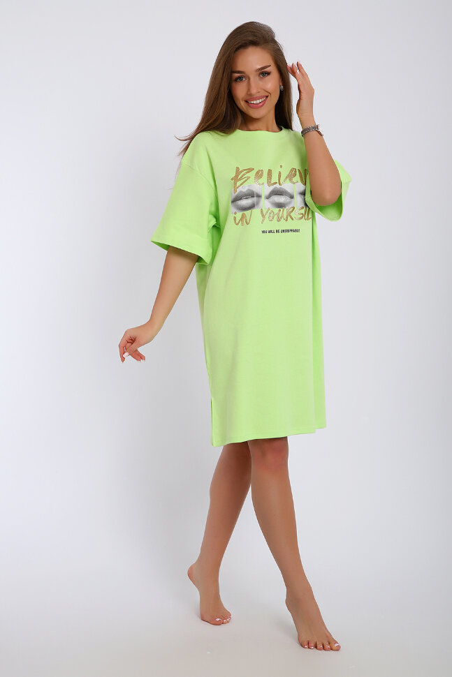 Платье женское ЕПЛ-1062 салатовый