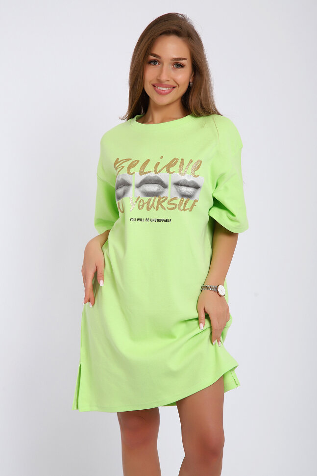 Платье женское ЕПЛ-1062 салатовый