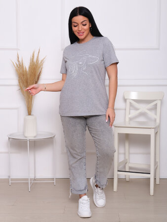 Миледи меланж футболка женская