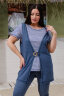 Женский костюм с бриджами 9219 тройка индиго