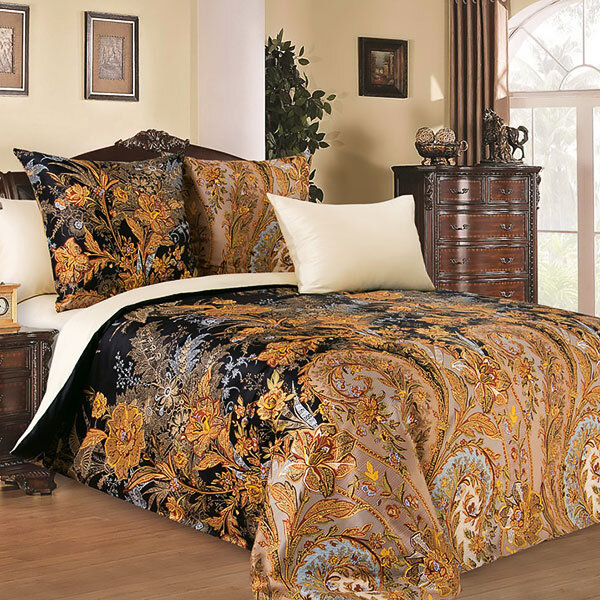 КПБ Музей черный сатин евро