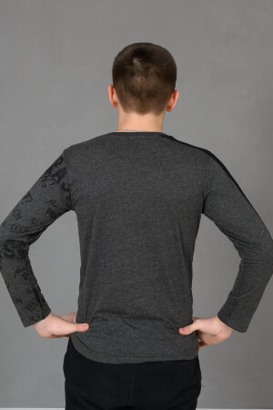 Детский лонгслив для мальчика 83019 антрацит