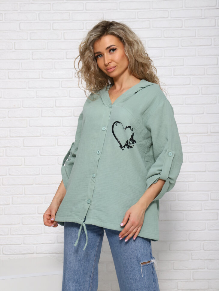 Рубашка Сердце-2 ментол