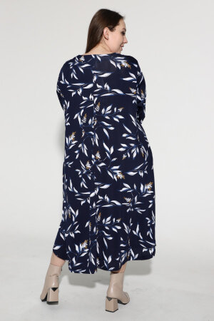 Платье Шик - сине-белое ПЛГ-09