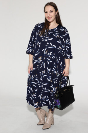 Платье Шик - сине-белое ПЛГ-09