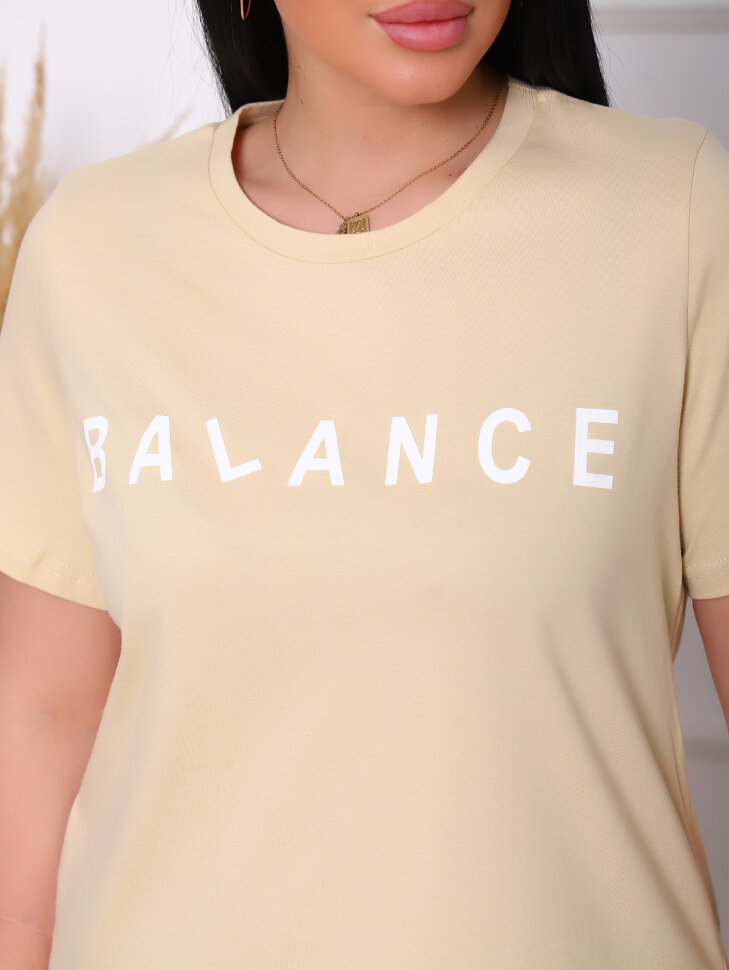Баланс беж футболка женская