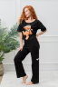 Женский костюм с брюками 8378 черный
