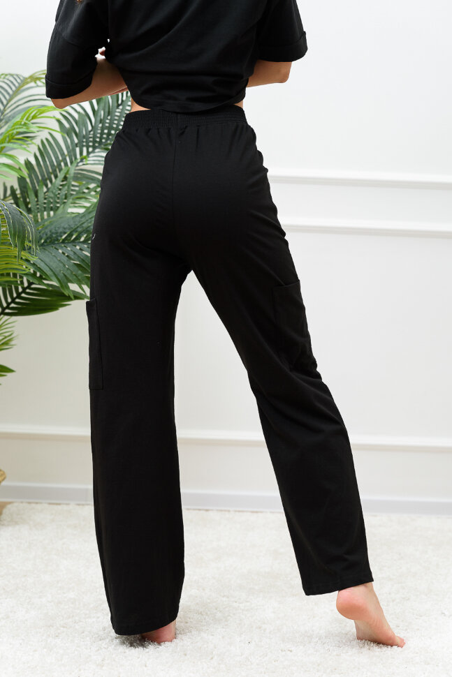 Женский костюм с брюками 8378 черный