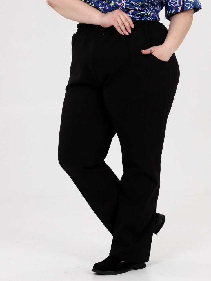 Брюки Нева черный футер БРГ-065