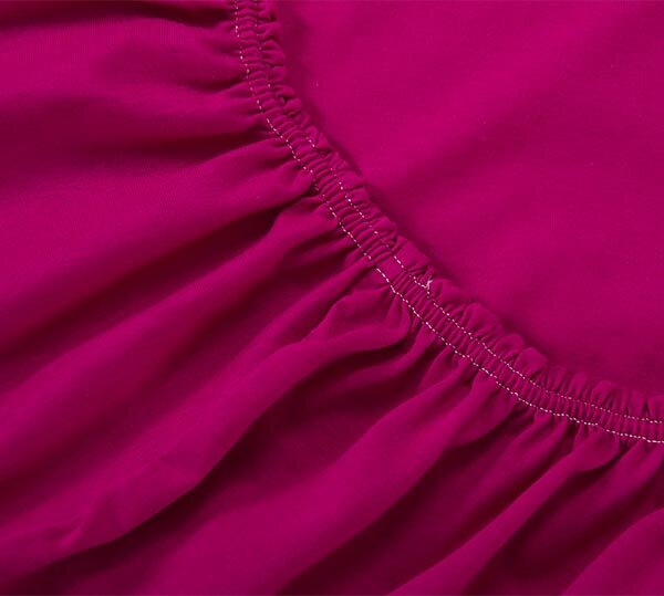 Простыня на резинке Бордовая, трикотаж