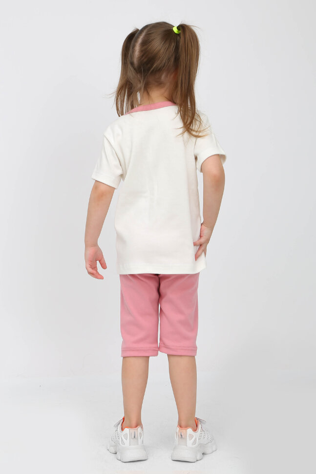 Костюм с велосипедками для девочки Радуга КС-ВЕЛ розовый зефир