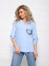 Рубашка Сердце-1 голубой