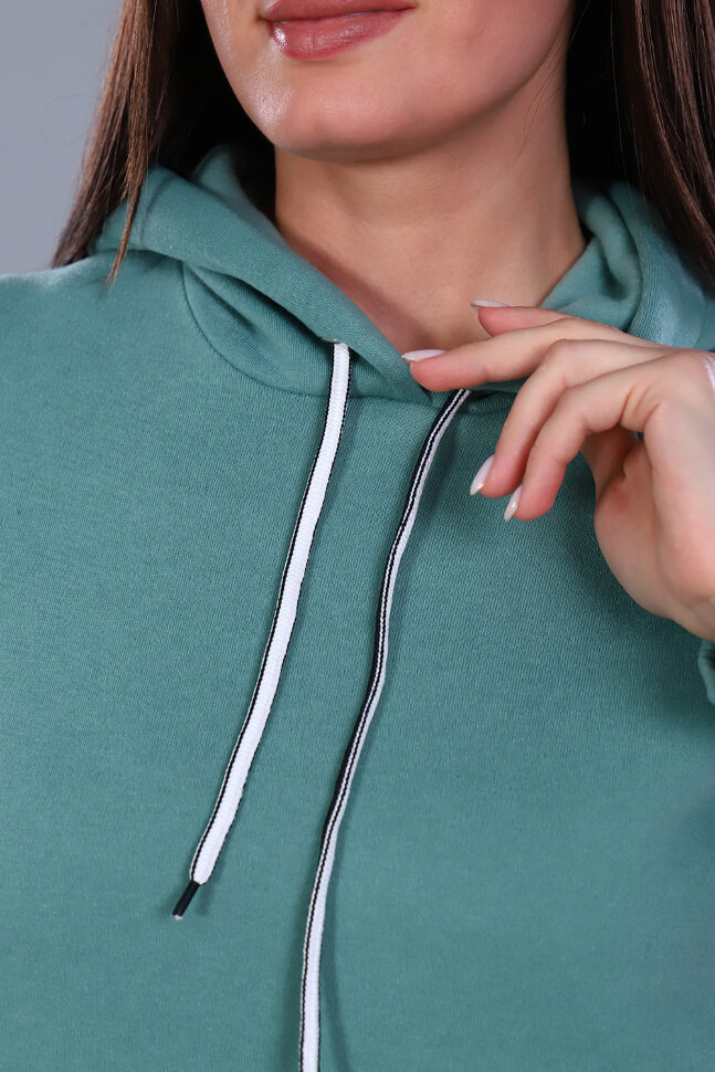 Женская толстовка-платье 52219 фисташковый