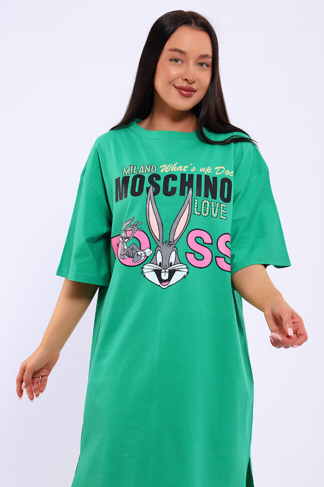 Платье женское ЕПЛ-1063 зеленый