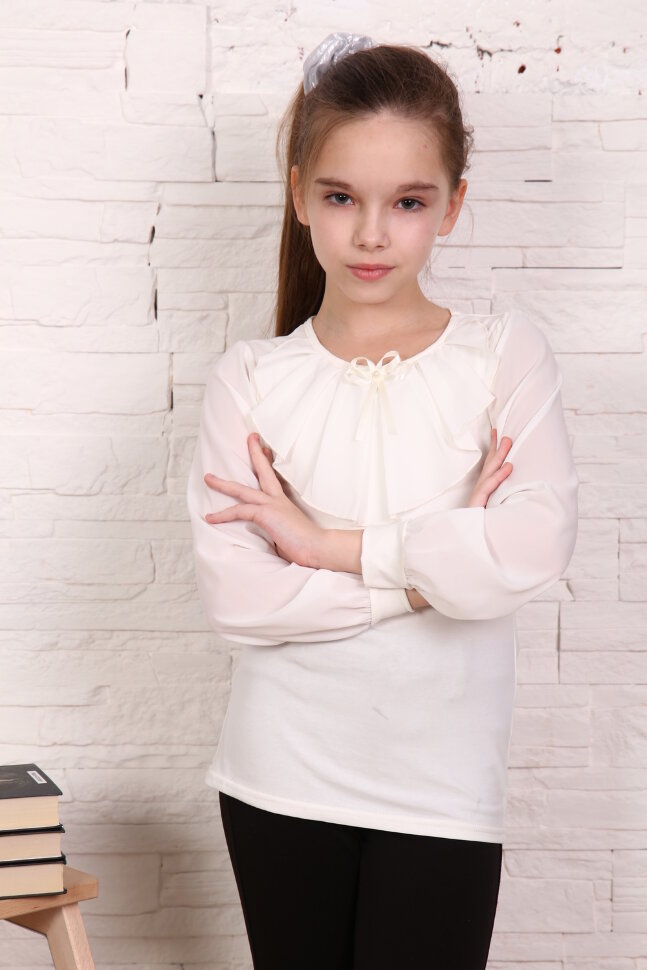 Джемпер для девочки Миленушка ЭКРЮ последний размер (128)