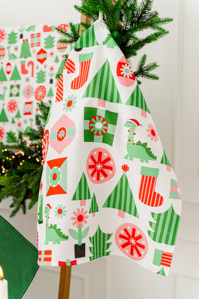 Полотенце кухонное Новогодняя мозайка