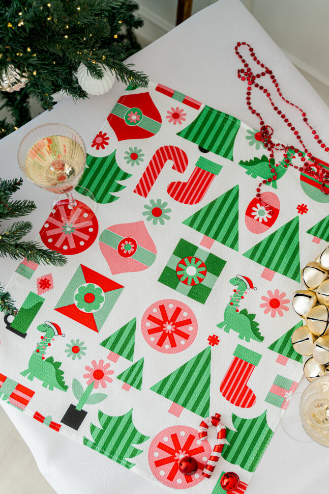 Полотенце кухонное Новогодняя мозайка