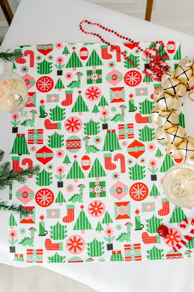 Полотенце кухонное Новогодняя мозайка