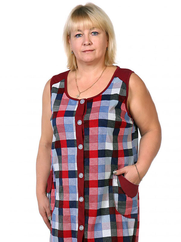 Халат женский Клетка 808