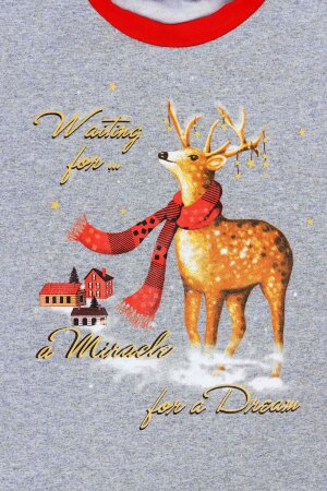 Женская толстовка-платье 21564 серый меланж