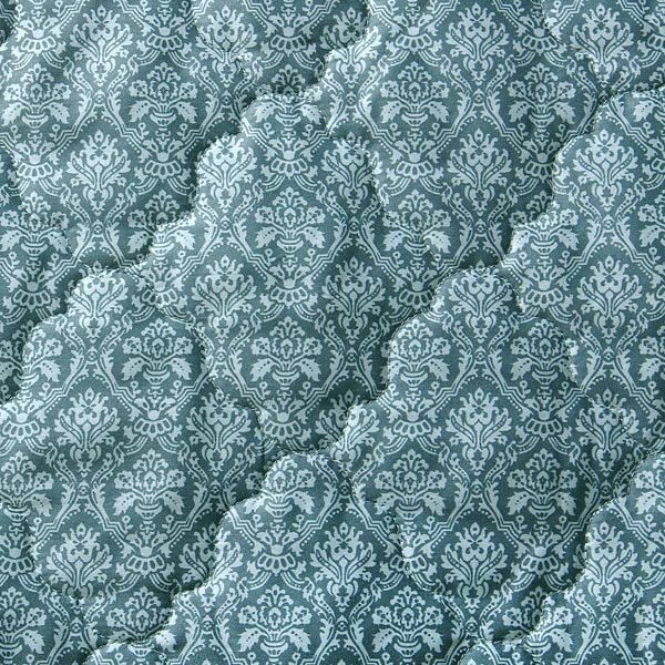 Покрывало стеганое Этюд  голубой, сатин