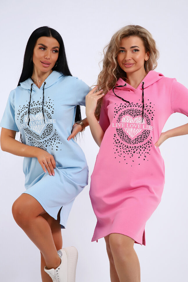 Платье женское ЕПЛ-1067 розовый