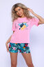 Женский костюм с шортами 71103 розовый