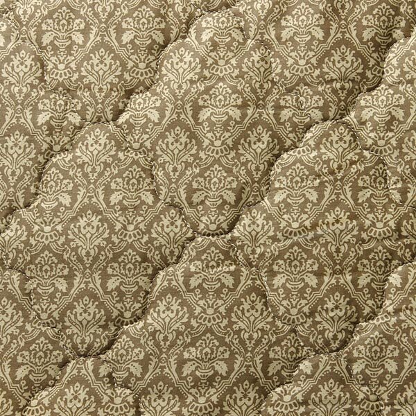 Покрывало стеганое Этюд  коричневый, сатин