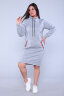 Женская толстовка-платье 52231 серый