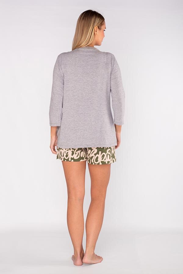 Костюм с шортами Эшли хаки К-342