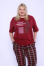 Женский костюм с брюками 001 бордо
