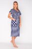 Халат Бьянка мелкая клетка синий К-323