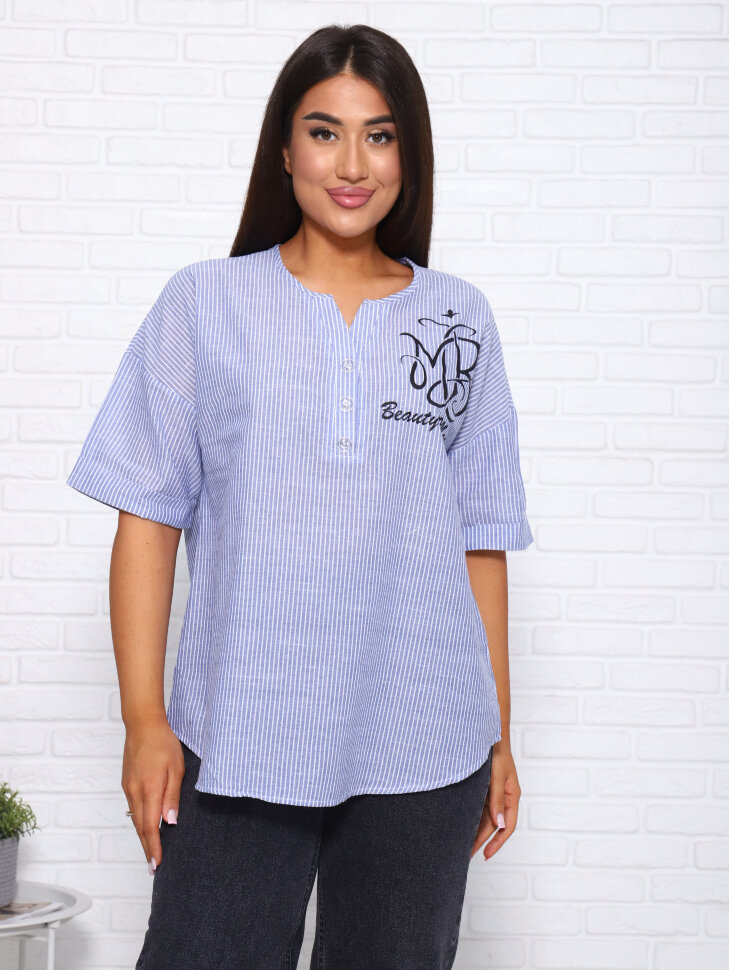 Блузка Варвара-1 голубой