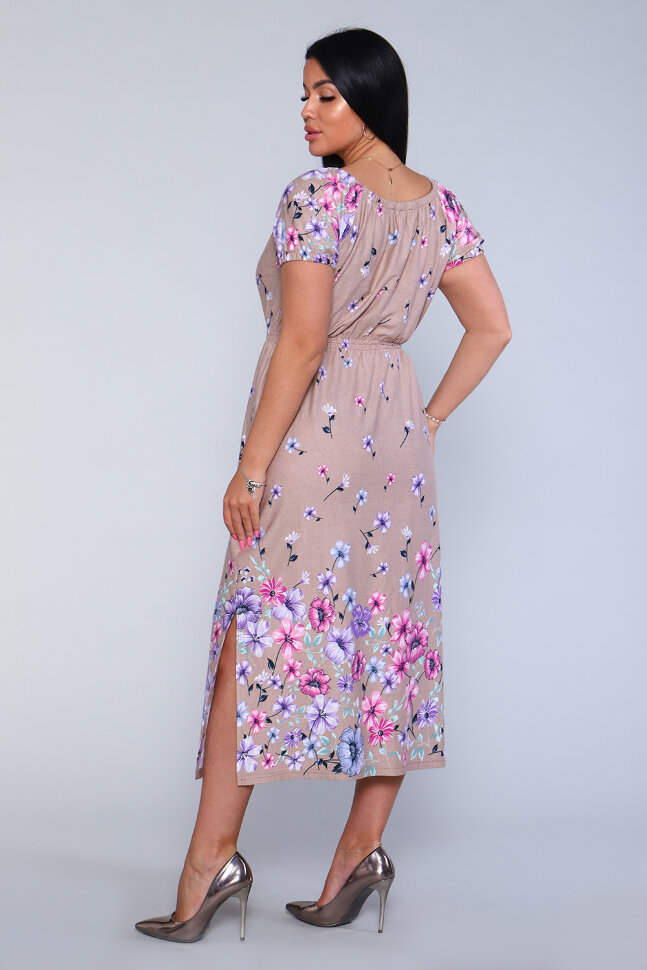 Платье женское 71067 бежевый